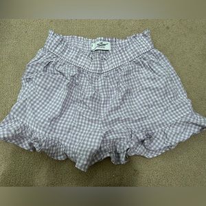 Purple plaid flowy shorts
